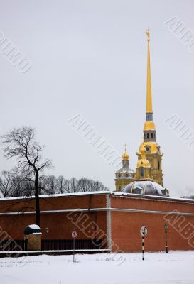 Peter and Paul Fortress in the winter