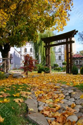 Urban autumn landscape