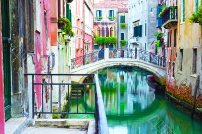 Bridge and canal in Venice Bridge and canal in Venice