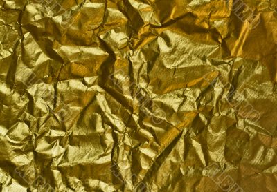 wrinkled golden paper