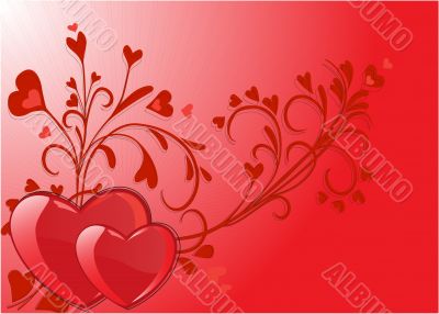 Card for St. Valentine`s day