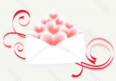 Card for St. Valentine`s day