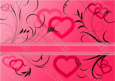 Card for St. Valentine`s day