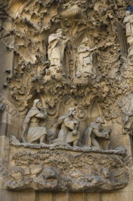 Details of Sagrada Familia in Barcelona