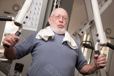 Senior Adult Man in the Gym