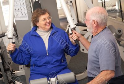 Senior Adult Couple in the Gym