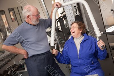 Senior Adult Couple in the Gym