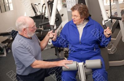 Senior Adult Couple in the Gym