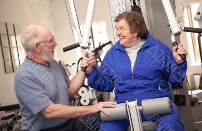 Senior Adult Couple in the Gym