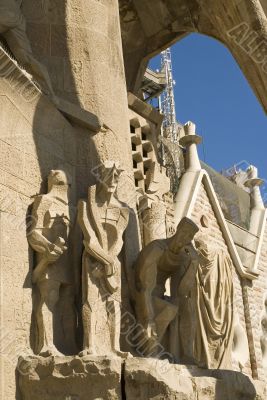 Details of Sagrada Familia in Barcelona