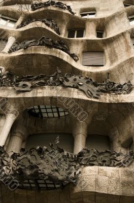 modernist house by antonio gaudi - la padrera. detail