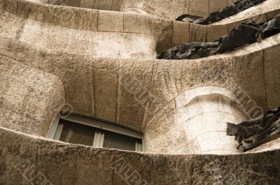 modernist house by antonio gaudi - la padrera. detail