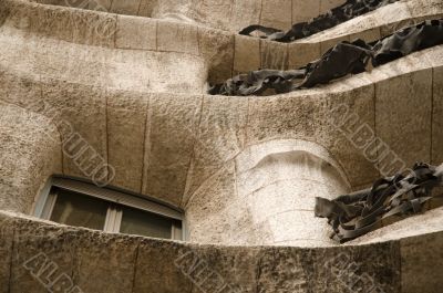 modernist house by antonio gaudi - la padrera. detail