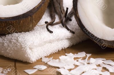 coco and vanilla bath items