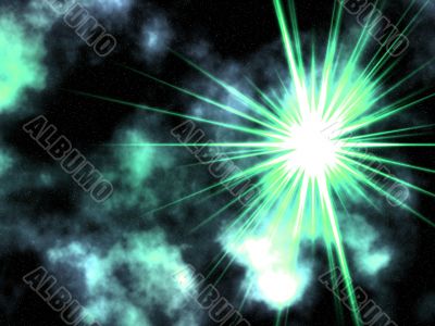 Raster illustration of stars.