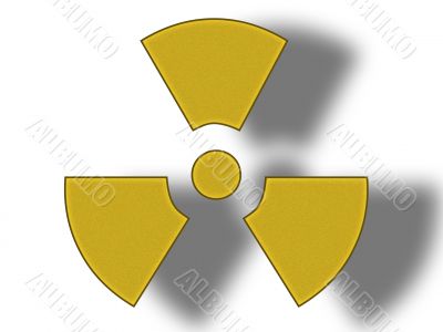 Danger radioactive sign.