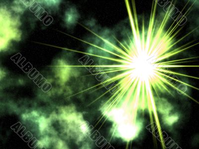 Raster illustration of stars.