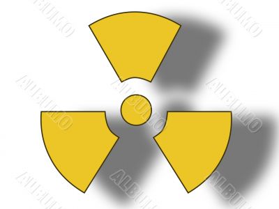 Danger radioactive sign.