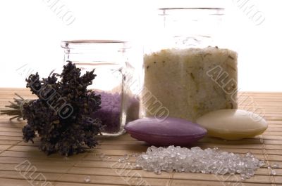 lavender bath items. aromatherapy