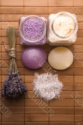 lavender bath items. aromatherapy