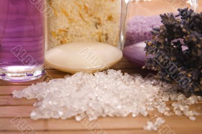 lavender bath items. aromatherapy