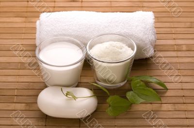 milk bath. white spa