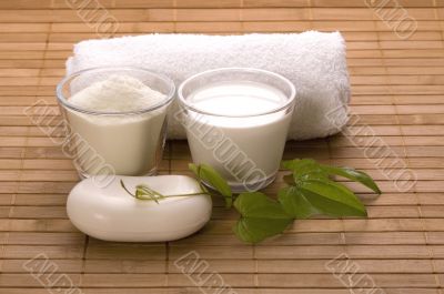 milk bath. white spa