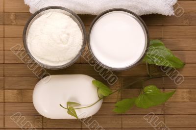 milk bath. white spa