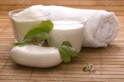 milk bath. white spa