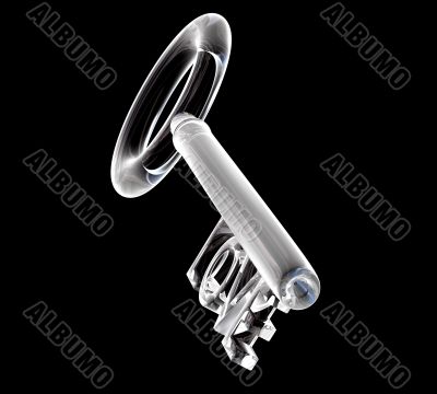 key in glass LOVE text 3d made key in glass LOVE text 3d made