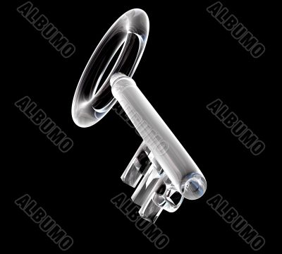 key in glass FTP text 3d made key in glass FTP text 3d made