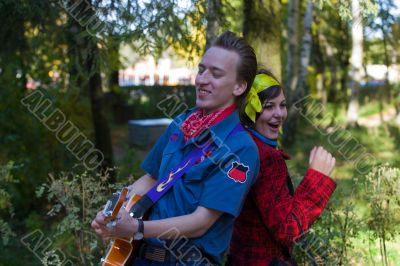 guitarist with the girl