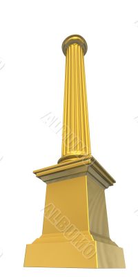 3d rendered illustration of a gold column 3d rendered illustration of a gold column