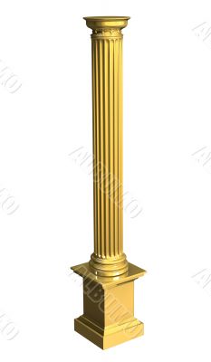 3d rendered illustration of a gold column 3d rendered illustration of a gold column