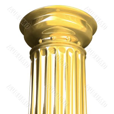 3d rendered from a part of a gold column