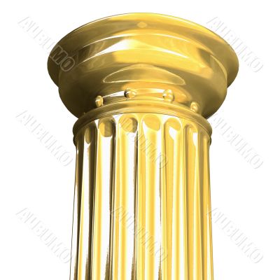 3d rendered from a part of a gold column 3d rendered from a part of a gold column