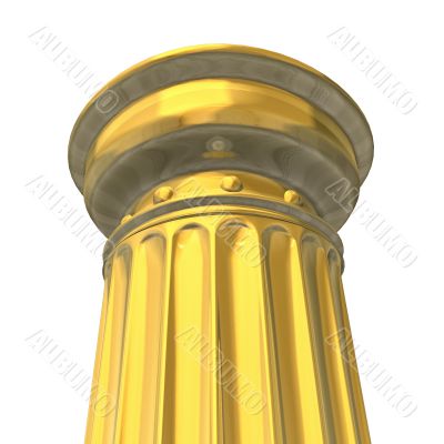 3d rendered from a part of a gold column 3d rendered from a part of a gold column