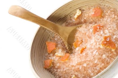 orange salt. sweet aroma bath