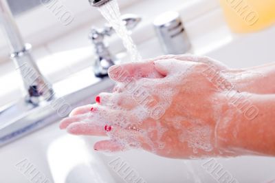 Woman Washing Hands