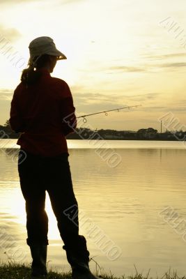 Angler at dawn
