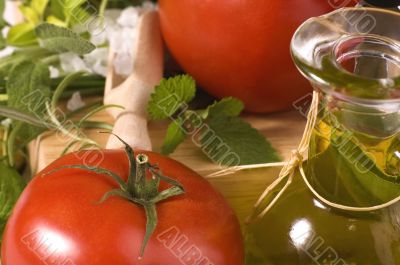 fresh herbs and vegetables