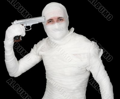 The guy in bandage commit suicide