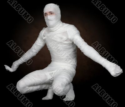 Man in bandage