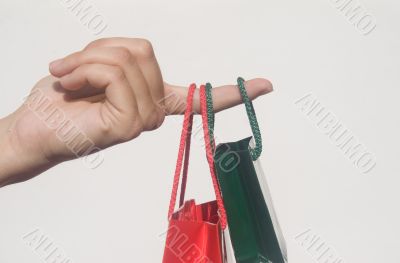 Hand with shopping bags