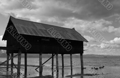 Shack on jetty