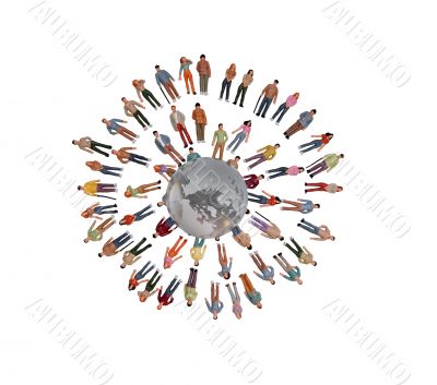 People representing humanity around the world