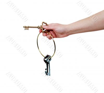 Holding the antique keys