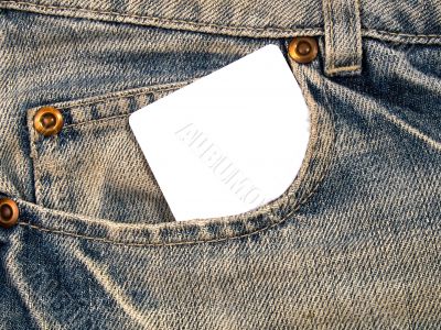 Denim Pocket with notecard 1 Denim Pocket with notecard 1