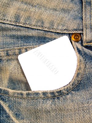 Denim Pocket with notecard 2