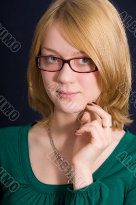 girl in glasses
